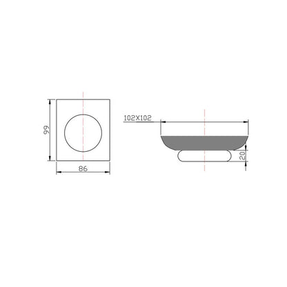 VOG Chrome Soap Dish Holder