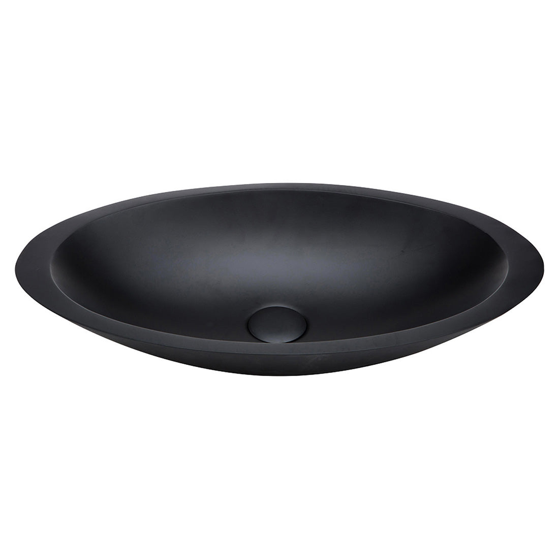 Fienza Bahama Matte Black Solid Surface Basin
