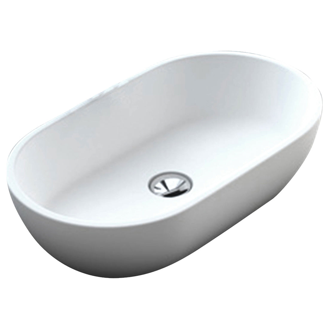 Fienza Nero Solid Surface Basin White