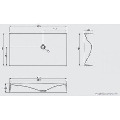 Sternhagen 815x465x130mm Dune Above Counter Basin White or Black Glossy Wash Basin Sani-Quartz Composite High-end