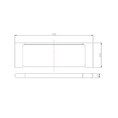 VOG Chrome Glass Shelf