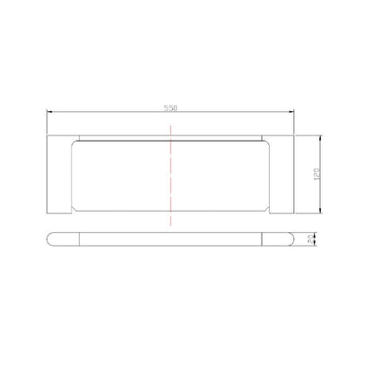 VOG - Light Brushed Brass Glass Shelf