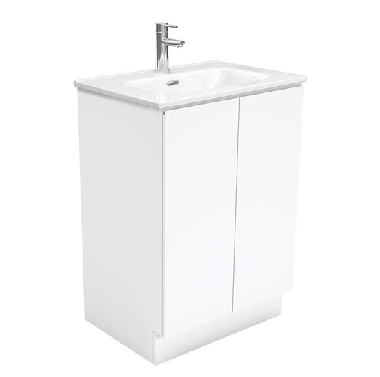 Fienza Joli Fingerpull Gloss White 600 Vanity on Kickboard