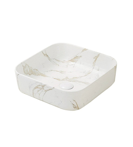 385*385*140mm Countertop Marble Ceramic Basin