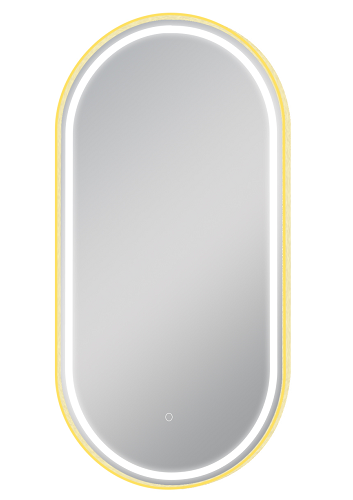 500*1000mm Matte Brushed Gold Non-L uminous Frame Mirror Mounted Vertical or Horizaontal
