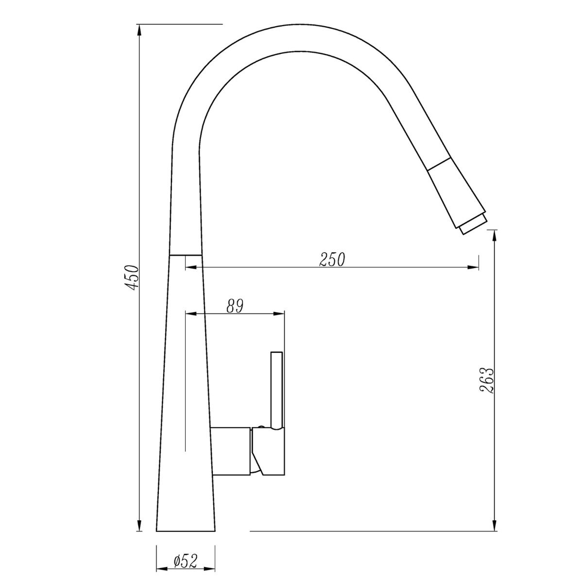 Norico Pentro Brushed Nickel Pull Out Kitchen Mixer