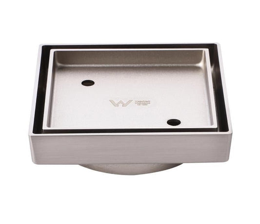 115*115*35mm Brushed Nickel Smart Tile Insert Floor Waste Shower Grate Drain(88mm outlet)