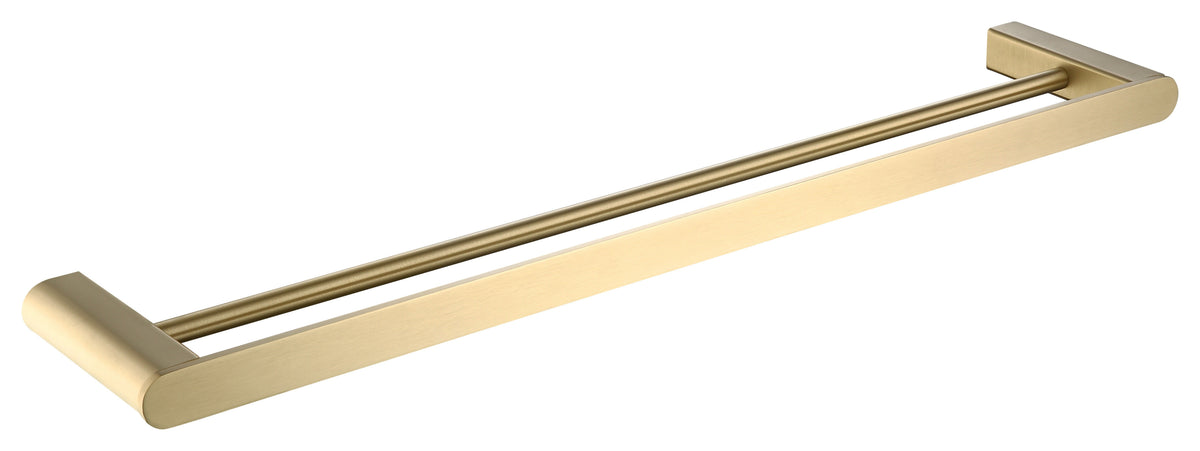 Luxen Double Towel Bar 600mm in Brushed Aurum