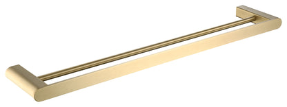 Luxen Double Towel Bar 600mm in Brushed Aurum