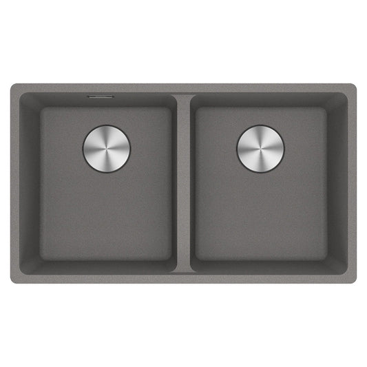 Franke Maris Granite Double Bowl 350-350mm Flushmount Stone Grey
