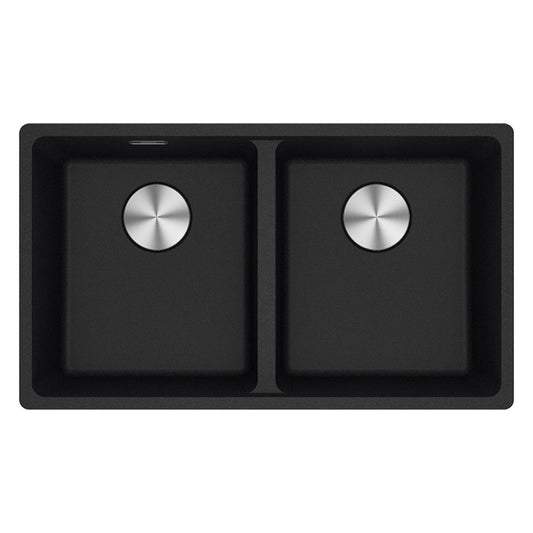 Franke Maris Granite Double Bowl, 350-350mm Topmount, Onyx