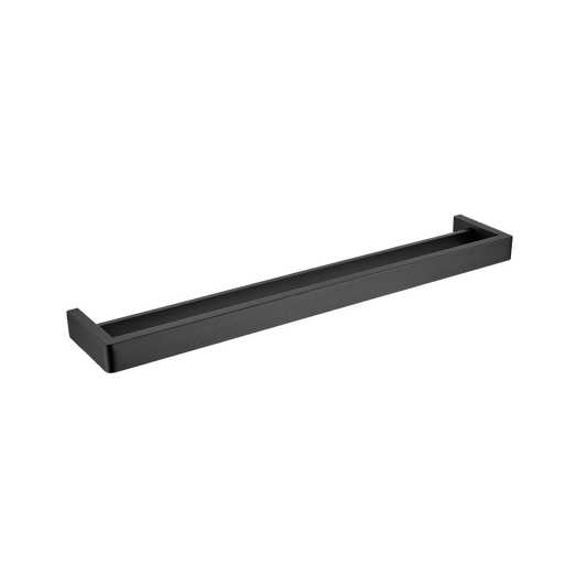 IVANO Series Square Black Double Towel Rail 600mm
