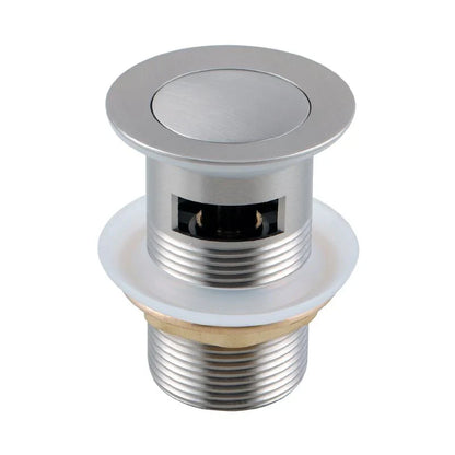 32/40mm Solid Brass Brushed Nickel Basin Pop Up Waste with Overflow