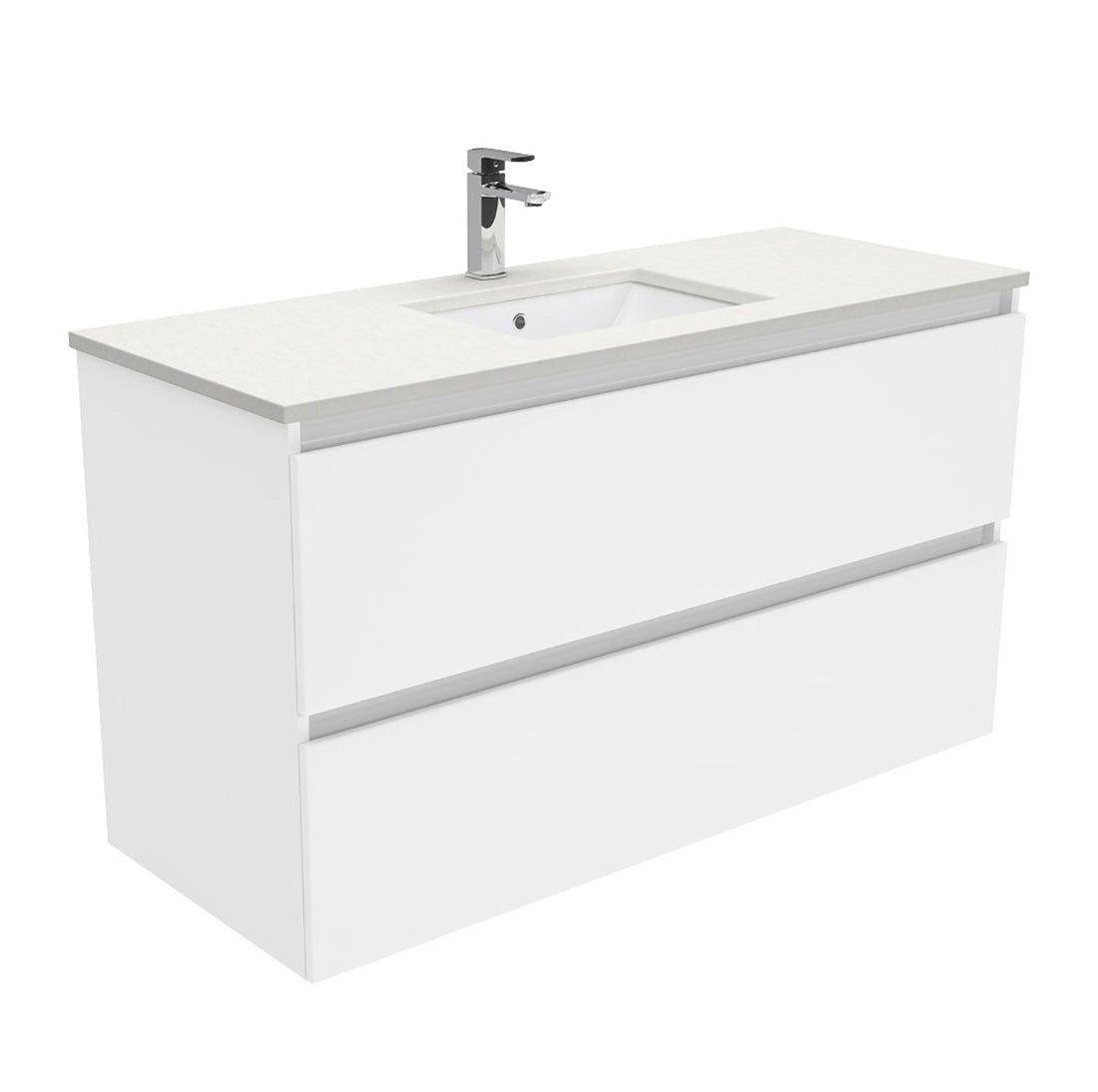 Fienza Sarah Crystal Pure Undermount 1200 Quest Wall-Hung Vanity