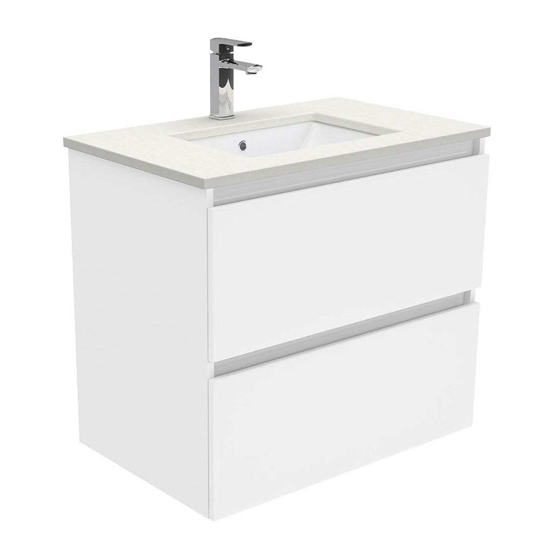 Fienza Sarah Crystal Pure Undermount 750 Quest Wall-Hung Vanity
