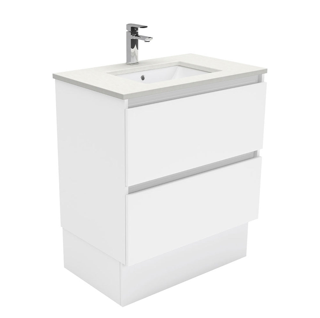 Fienza Sarah Crystal Pure Undermount 750 Quest Vanity on Kick