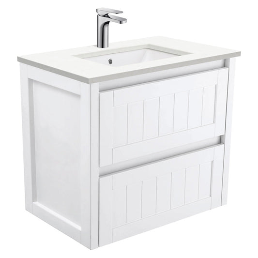 Fienza Sarah Crystal Pure Undermount 750 Hampton Wall-Hung Vanity