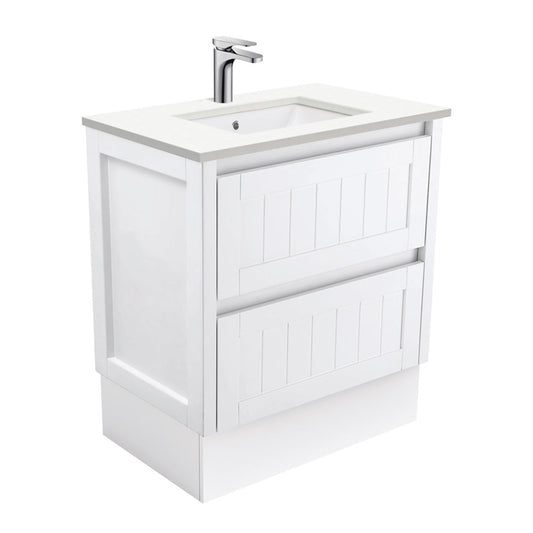 Fienza Sarah Crystal Pure Undermount 750 Hampton Vanity on Kick