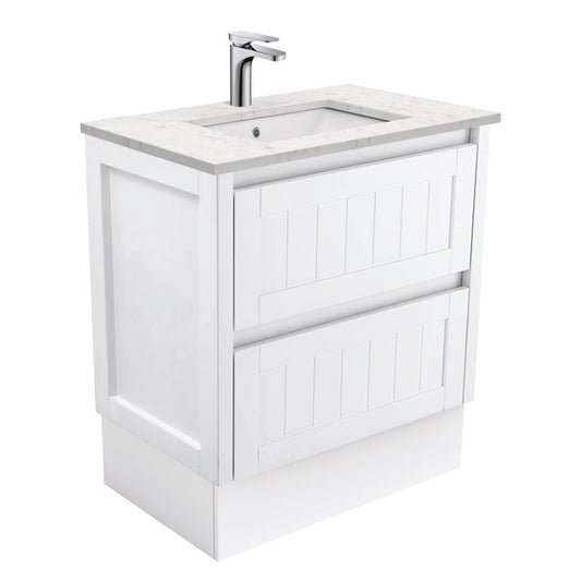 Fienza Sarah Bianco Marble Undermount 750 Hampton Vanity on Kick