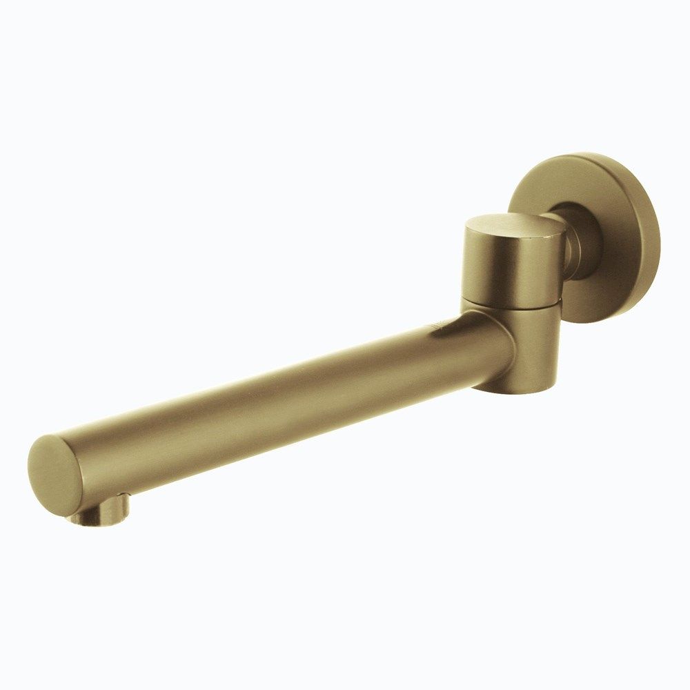 Norico Pentro Brushed Yellow Gold Round Bath Spout
