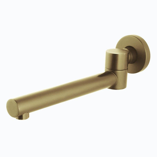 Norico Pentro Brushed Yellow Gold Round Bath Spout