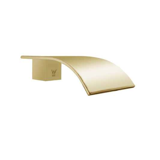 Norico Esperia Brushed Yellow Gold Square Bath Spout