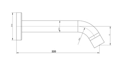 Norico Pentro Chrome Round Bath Spout