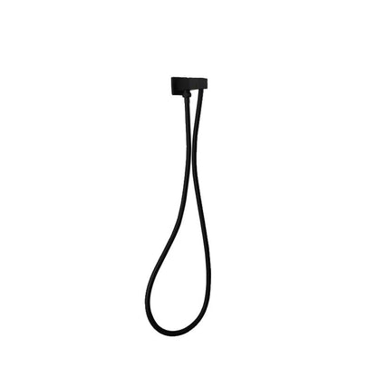 Norico Esperia Matte Black Square Shower Holder Wall Connector & Hose