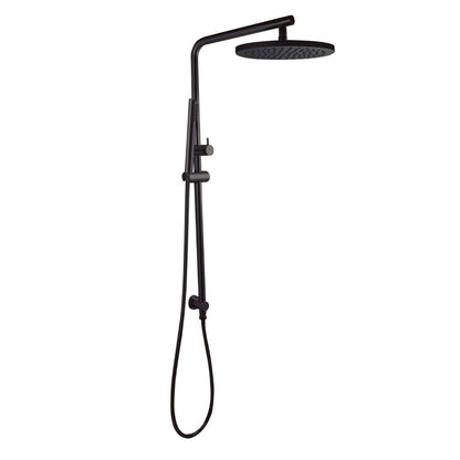 Norico Pentro 250mm Matte Black Round Handheld Shower Station