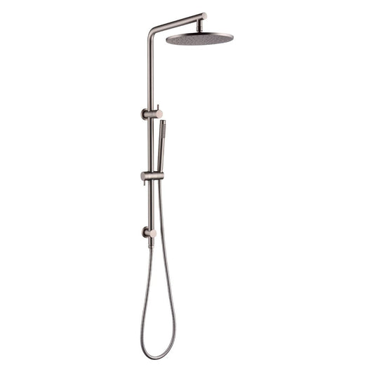 Norico Pentro 250mm Brushed Nickel Round Handheld Shower Station