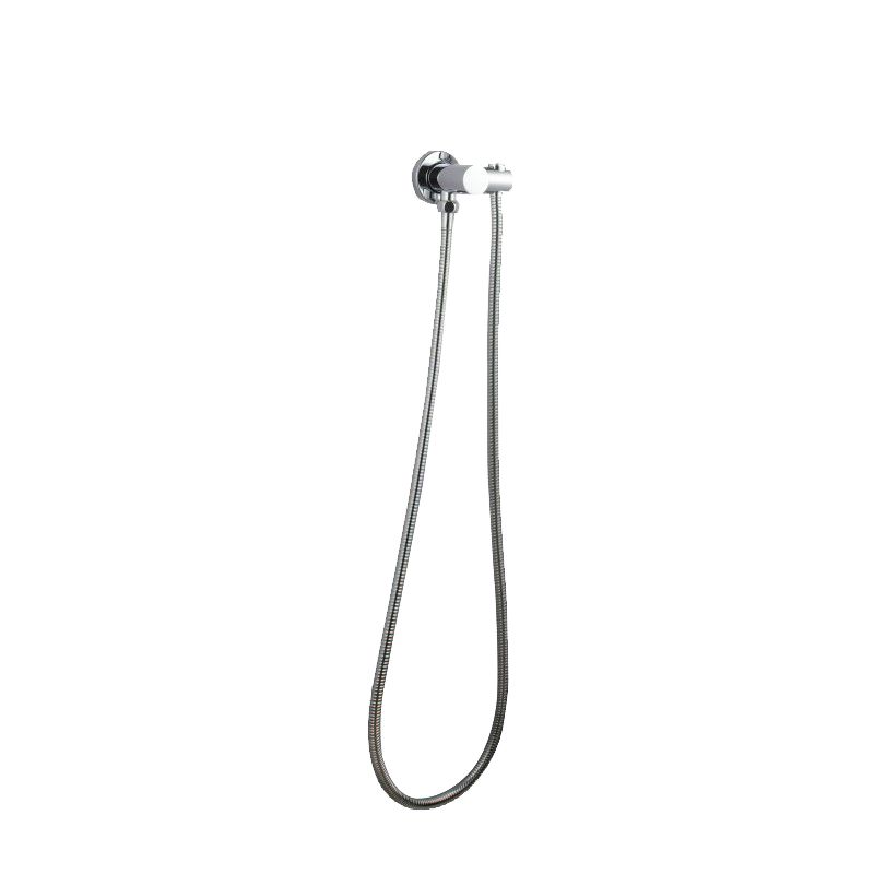 Norico Pentro Chrome Round Shower Holder Wall Connector & Hose