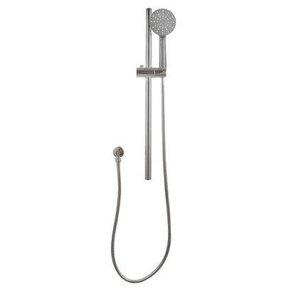 Norico Pentro Brushed Nickel Round Handheld Shower Rail Set