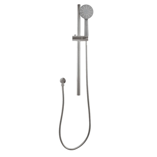 Norico Pentro Brushed Nickel Round Handheld Shower Rail Set