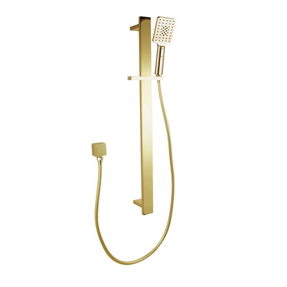 Norico Bellino Brushed Yellow Gold Square Handheld Shower Rail Set
