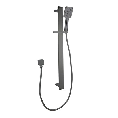 Norico Bellino Gun Metal Grey Square Handheld Shower Rail Set