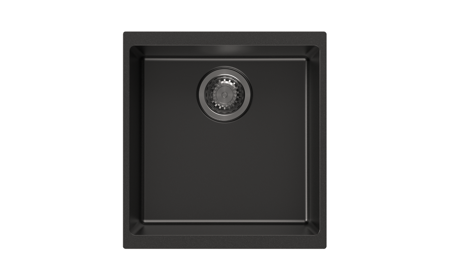 430 x 460 x 200mm Carysil Enigma 100M Single Bowl Granite Kitchen/Laundry Sink Top/Flush/Under Mount