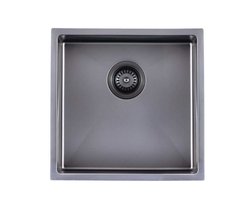 304 Stainless Steel Black Hand-made Double Bowl Kitchen Sink(Round Edges) 770*450*215mm