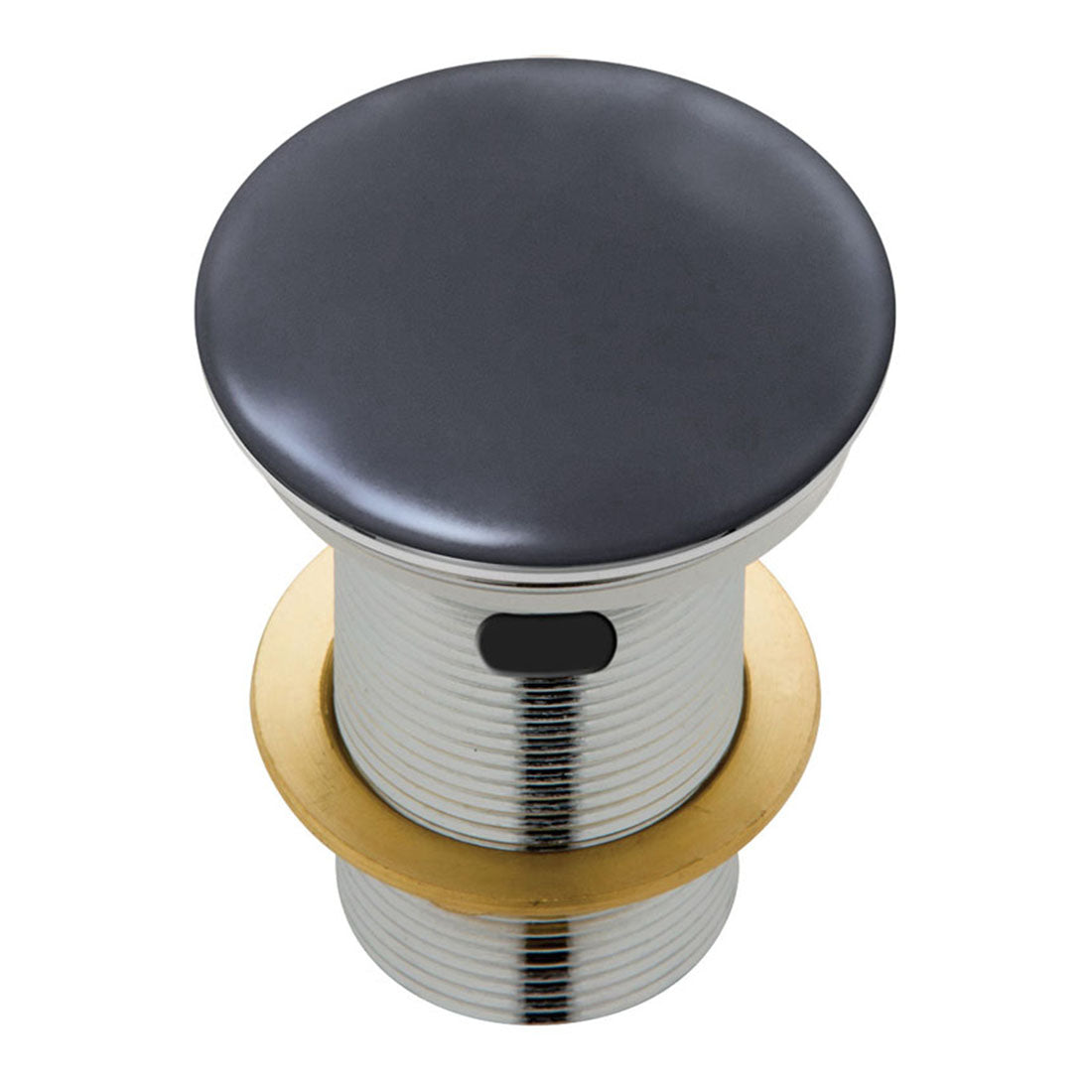 Fienza Ceramic Cap Pop-Up Waste 32mm with Overflow Matte Dark Grey