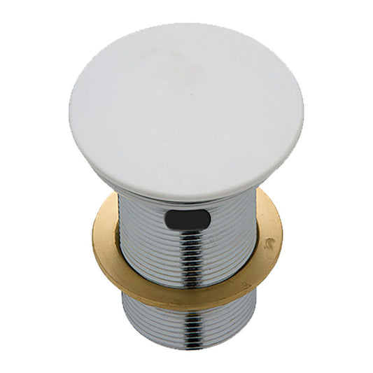 Fienza Cast Stone Cap Pop-Up Waste 32mm with Overflow Matte White