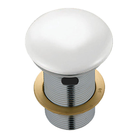 Fienza Ceramic Cap Pop-Up Waste 32mm with Overflow Gloss White