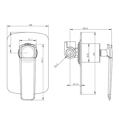 Norico Esperia Brushed Nickel Wall Mixer